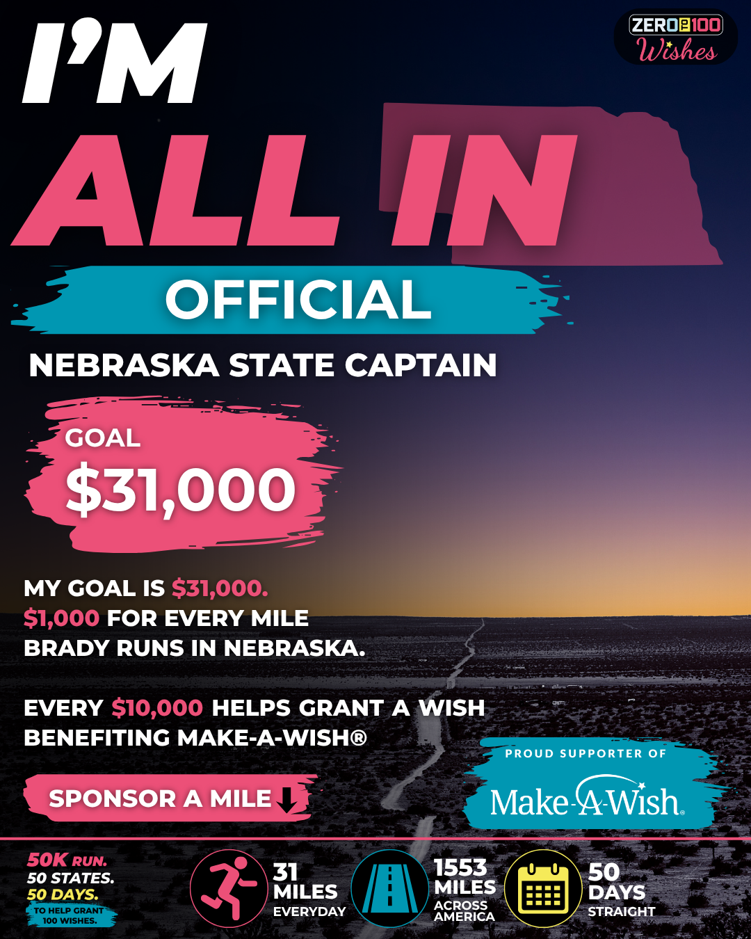 Nebraska I'm All In: State Captain